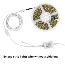 led connector Extension Cable cord Wire 30CM 1M 5M 4 PIN 5 PIN + male to male needle for SMD 5050 3528 rgb RGBW LED Strip light 2024 - buy cheap