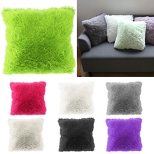 Solid Soft Plush Faux Fur Cushion Covers Home Decorative Cushion Cover Throw Pillows For Sofa Car Chair Hotel Home Pillow Case 2024 - buy cheap