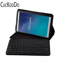 CucKooDo Leather Case Removable Bluetooth Wireless Keyboard for Samsung Galaxy Tab E 9.6 SM-T560 SM-T561 Tablet 2024 - buy cheap
