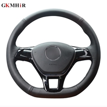 Handsewing Black Artificial Leather Steering Wheel Covers for Volkswagen VW Golf 7 Mk7 New Polo Passat B8 Tiguan Sharan Jetta 2024 - buy cheap