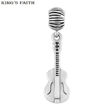 King's fiath pingente musical, pingente fashion para guitarra compatível com pandora, miçangas, pulseiras para fazer joias para mulheres spp186 2024 - compre barato