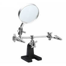 Helping Third Hand Soldering Stand Desk Magnifier With 5X Magnifying Glass 2 Alligator Clip 360 Degree Rotating aujustable 2024 - buy cheap