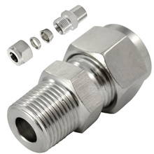 1/4" x 10MM High Quality Double Ferrule Tube Pipe Fittings Threaded Male Connector Stainless Steel SS 304 New 2024 - buy cheap