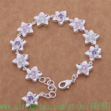 Pulseira banhada a prata, joias da moda banhada a prata, todas as estrelas/dxxammeia ayqga ah048 2024 - compre barato