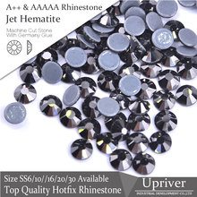 A++ 1440pcs/288pcs Iron on loose Srass SS6-SS30 Jet Hematite Hotfix Rhinestone For Art Work Designs 2024 - buy cheap