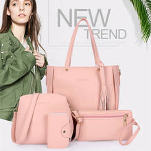 1pc New Women Bag Set Top-Handle Big Capacity Female Handbag Fashion Shoulder Bag Purse Ladies PU Leather Crossbody Bag 2024 - buy cheap