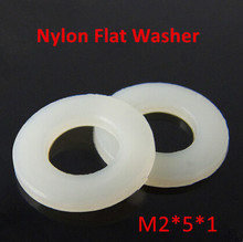 1000pcs M2*5*1 Nylon Flat Washer DIN125 Plastic Ring Gasket 2024 - buy cheap