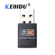 Kebidu Mini 600Mbps USB2.0 WiFi Adapter 2.4GHz 5GHz WiFi Antenna PC Network Card Receiver Dual Band 802.11b/n/g/ac For Windows 2024 - buy cheap