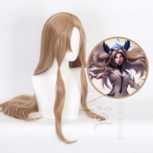 Peruca longa cosplay da liga of legends, peruca de cabelo sintético para fantasia de dia das bruxas, cosplay, dançarino 2024 - compre barato