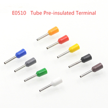 100/200pcs Tube Insutated Cord End Eerminals Electrical Crimp Terminal Wire Connector E0510 Cable Ferrules VE 22AWG 0.5mm2 2024 - buy cheap