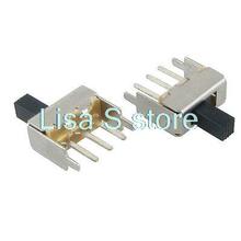 5 Pcs x 6mm Height Knob 3 Pin 2 Position 1P2T SPDT Mini Slide Switch 0.5A 50V DC SS12F49-G6 2024 - buy cheap