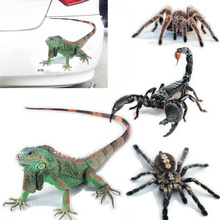 Adesivo de carro 3d estilo aranha gecko escorpiões para lada priora sedan esportivo, kalina granta vesta x-ray xray 2024 - compre barato