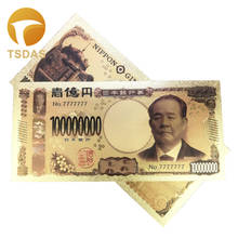 Japan Banknotes 100 million Yen Gold Banknote In 24K Gold Plated 1pc Fake Banknote for Home Decoration 2024 - buy cheap