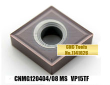 10 PCS CNMG120404 MS VP15TF/CNMG120408-MS VP15TF, original CNMG 120404 MS/120408 pastilha de metal duro para ferramenta de tornear titular 2024 - compre barato
