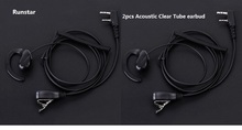 Fone de ouvido acústico tipo walkie talkie, 2 peças, 2 pinos tipo k, tubo transparente, para baofeng 2024 - compre barato