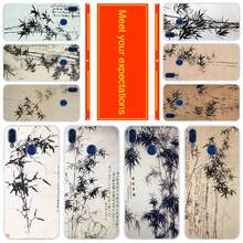 Soft silicone case for Huawei Honor 30 20 Pro 10 9 9X Lite 10i 9a 8a 7a 30s Ink painting bamboo 2024 - buy cheap