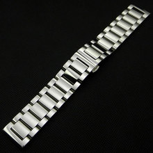 Pulseira de aço inoxidável 18mm 20mm 22mm, pulseira para relógio, elo sólido, fivela dobrável, botão de pressão, pulseira masculina gd0126 2024 - compre barato