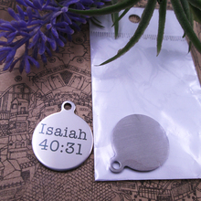 10pcs--"Isaiah 40:31"stainless steel charms 5 styles for choosing DIY Charms for necklace bracelets 2024 - buy cheap