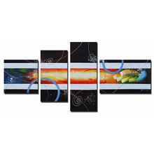 handpainted 4 piece modern abstract oil paintings on canvas walls art large pictures for living room home decorations-- 5616515 2024 - buy cheap