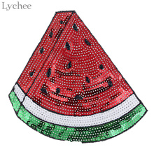 Lychee Watermelon Sequins Embroidery Patch Clothing Applique Blossom DIY Handmade Sewing Craft Supplies 2024 - buy cheap