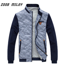 New Arrival Autumn Fashion 2016 Men Jackets Stand Collar Plus Size PU Patched Zipper Fly Outerwear Casual Jackets And Coats 2024 - buy cheap