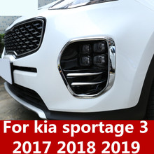 Front Fog Lamp Frame decoration cover trim car Accessories Front grille fog light eyebrow For kia sportage 3 2017 2018 2019 2024 - buy cheap