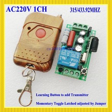 220V 1CH RF Wireless Remote Switch Receiver&Transmitter Light Lamp LED SMD ON OFF Switch10A Relay Momenrary Toggle  315/433.92 2024 - buy cheap
