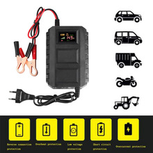 12V 20A Smart Battery Charger For Auto Motorcycle US/EU Plug Dropshipping Lead Acid Intelligent LCD Display Car Charger Black 2024 - buy cheap