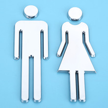 12cm adesivo toalete feminino e masculino adesivo para porta de banheiro, espelho 3d, entrada para hotel, bar, restaurante 2024 - compre barato