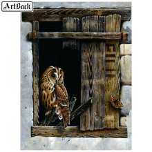 Pintura quadrada completa diamante figura coruja animal imagem 5d diamante bordado cristal mosaico pintura decorativa 2024 - compre barato