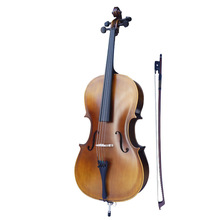 Violoncelo violoncelo mais barato de tamanho total 4/4 4/3 1/2 1/4, compensado fosco, estilo antigo de alta qualidade para iniciantes, estudantes 2024 - compre barato