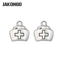 JAKONGO  Antique Silver Plated First Aid Kit Charms Pendants for Bracelet Jewelry Making Accessories DIY Handmade Craft 13x12mm 2024 - buy cheap