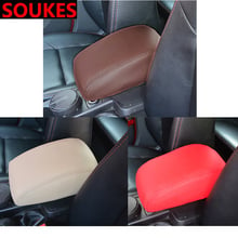 Genuine Leather Car Center Elastic Armrest Cover For Honda Civic 2006-2011 Accord Fit CRV HRV City Jazz Subaru Forester Impreza 2024 - buy cheap