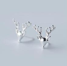 Shuangshuo brincos femininos de formato de animal, joias com alças antler cervo brincos para mulheres 2024 - compre barato