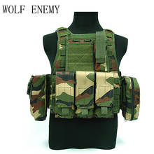 Tactical USMC MOD Molle Assault Plate Carrier Combat Vest Woodland Camo Digital Woodland Sand ACU 2024 - buy cheap