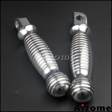 Motorcycle Aluminum Foot Pegs Male Mount Foot Rests For Harley Cafe Racer Chopper Bobber M10 Rough Crafts Footrests Silver 2024 - buy cheap