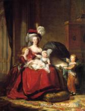 Portrait Woman painting Elisabeth Vigee Lebrun Marie Antoinette and her Children handmade High quality 2024 - buy cheap