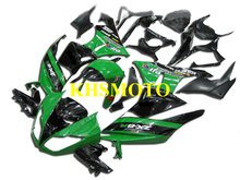 Комплект обтекателей для мотоцикла KAWASAKI Ninja ZX6R 636 09 10 11 12 ZX 6R 2009 2010 ABS зеленый глянец Черный комплект обтекателей + подарки KK17 2024 - купить недорого