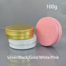 100g White Aluminum Bottle Cosmetic Cream Jar 100ml Empty Wax Packing Container Pill Candy Screw Metal Bottles Free Shipping 2024 - buy cheap