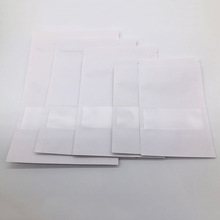 100pcs 8kinds size white zipper kraft paper bag with window gift packaging ziplock bag food candy chocolate tea nuts coffee bags 2024 - buy cheap
