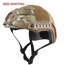 Тактический охотничий шлем передач типа MH, быстрый шлем, простые армейские шлемы, велосипедный военный страйкбольный шлем для стрельбы, Мультикам 2024 - купить недорого
