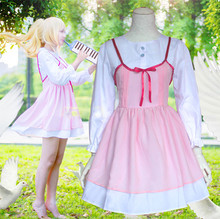 Fantasia para cosplay de my lie em abril, cosplay de shigatsu wa kimi no uso de kaori, miyazono primeiro efeito adulto, vestido rosa 2024 - compre barato