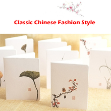 5pcs Beautiful Classic Chinese Fashion Style Greeting Cards Fresh Folder Blessing Cards Festival Gifts Simple Paper Card+Envelop 2024 - buy cheap