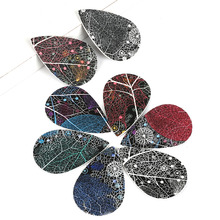 New Fashion 2Pcs 56x37MM Charm Flower Pattern PU Leather Charm Pendant For DIY Earring Necklace Jewelry Findings Making 2024 - buy cheap