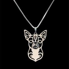 Women Alloy Pet Dog Necklaces Lovers' Cutout Cute Chihuahua Necklaces Drop Shipping 2024 - buy cheap