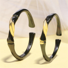   sliver New arrival promotion price bamboo lovers ring black gold love adjustable couple rings accesorios GMNR200 2024 - buy cheap