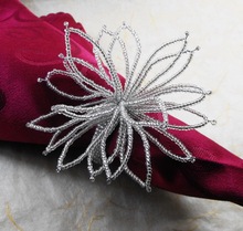 Glass Beads Flower Napkin Ring, Wholesale Napkin Holder 2024 - buy cheap