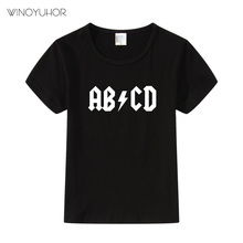 ABCD Letters Print Kids Tshirt Boy Girl T-shirt Toddler Children Clothes Summer Short Sleeve Tops Tee Funny Clothing 2024 - buy cheap