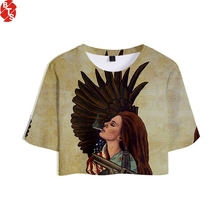 Lana del rey, camisetas femininas estampadas 3d, verão, manga curta, moda 2018, camisetas casuais, estilo sexy, camisetas 2024 - compre barato