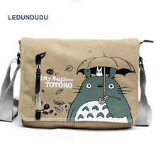 Bolsa de ombro masculina da totoro do anime my assistência, acessórios de cosplay, de lona com estampa de desenhos animados, bolsa mensageiro, bolsa sling transversal 2024 - compre barato